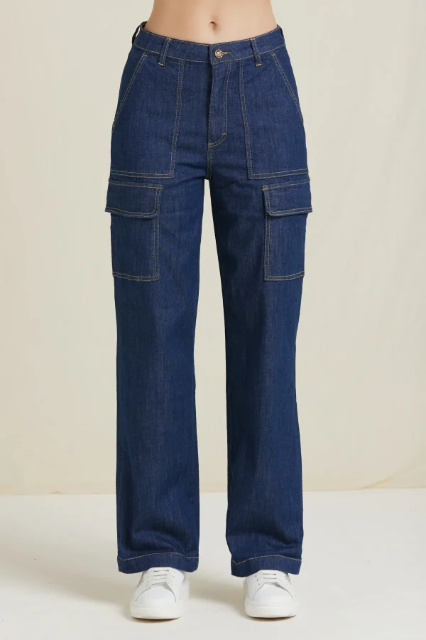 FATIC CARGO-DENIM CARGO LAVAGGIO MEDIO 7OZ – DKE8300