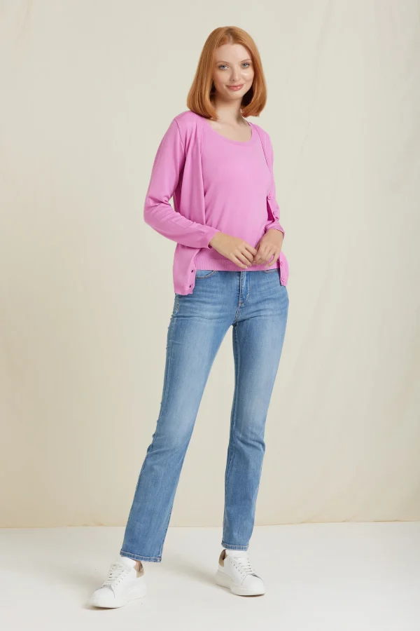 LAYRA-DENIM FLARE LAVAGGIO CHIARO 7OZ – DKE8302