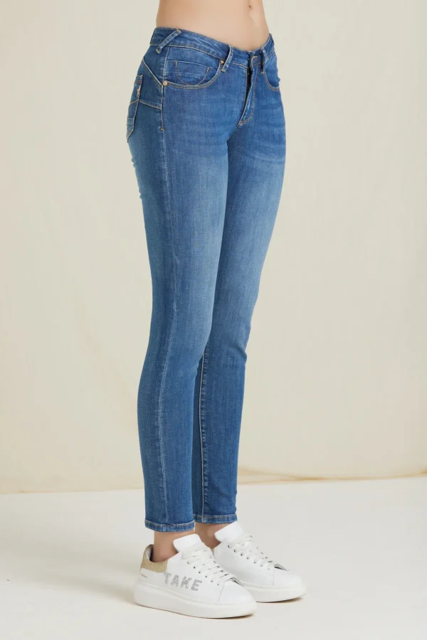 CARLA-DENIM PUSH-UP LAVAGGIO MEDIO 7OZ – DKE8303