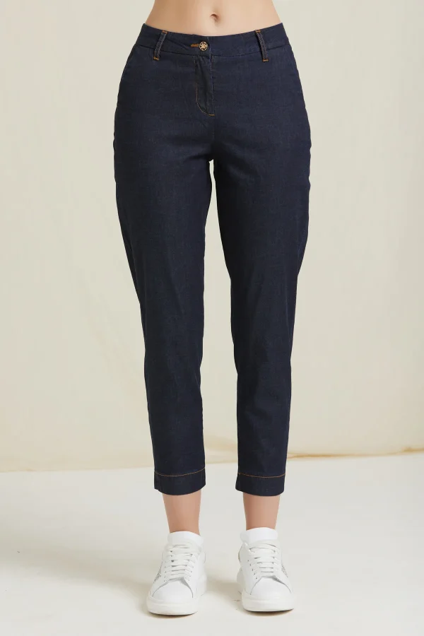 MARISA-DENIM CHINO LAVAGGIO SCURO 7OZ – DKE8305