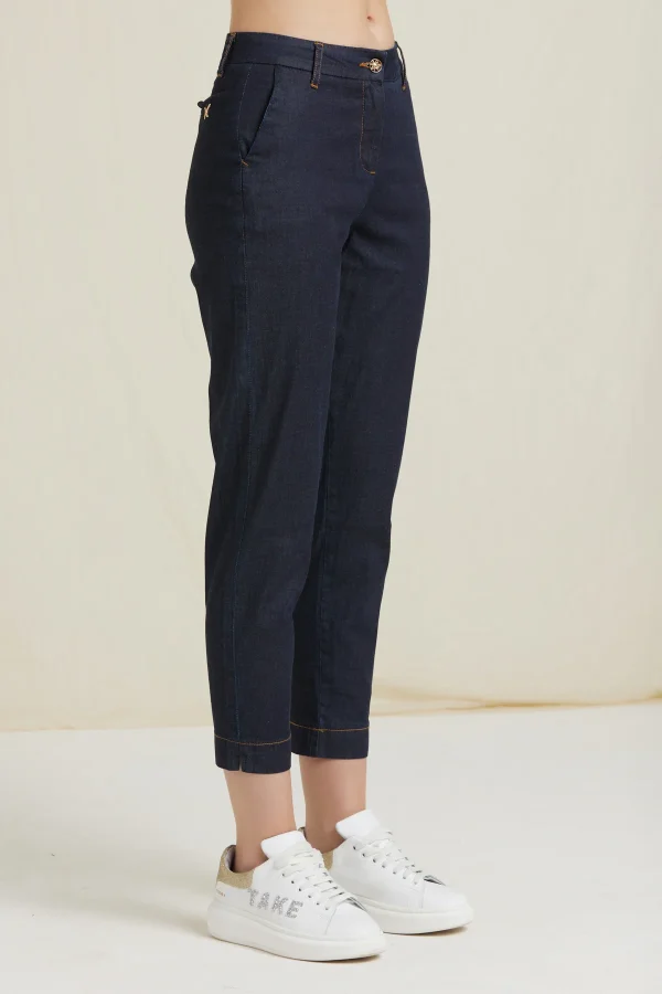 MARISA-DENIM CHINO LAVAGGIO SCURO 7OZ – DKE8305