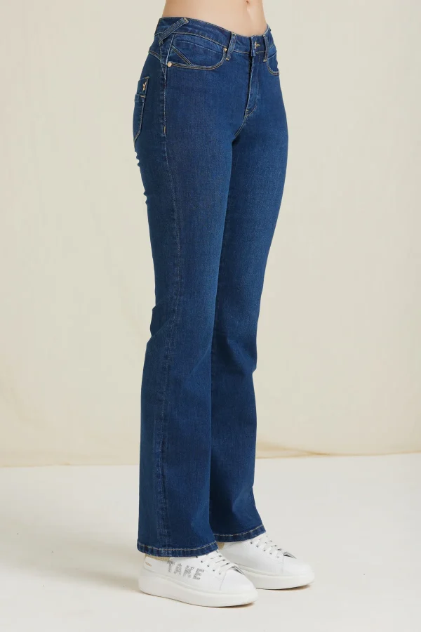 LAYRA-DENIM FLARE LAVAGGIO MEDIO – DKE8320