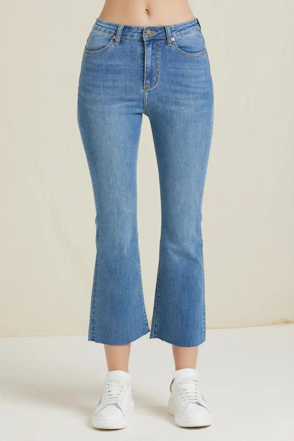 WANDA-DENIM SHORT FLARE LAVAGGIO CHIARO – DKE8328