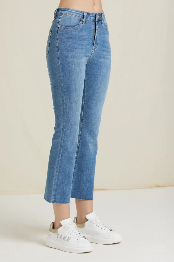 WANDA-DENIM SHORT FLARE LAVAGGIO CHIARO – DKE8328