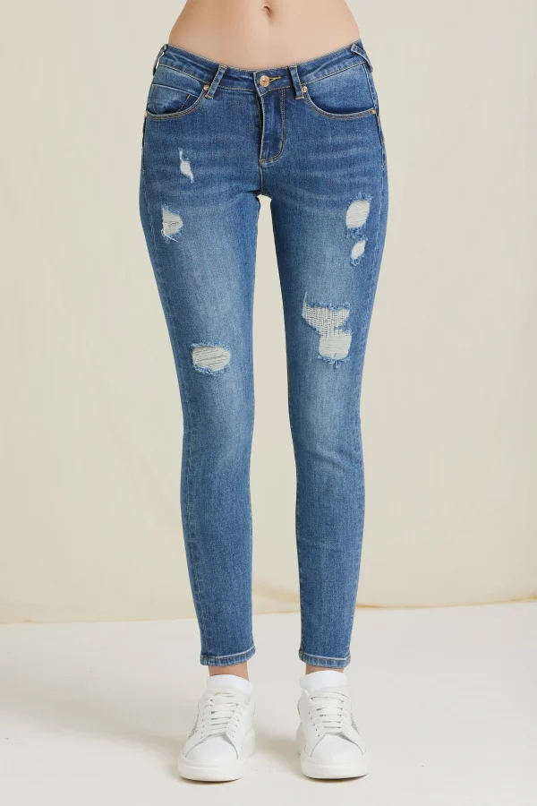 CARLA-DENIM PUSH UP CON ROTTURE – DKE8334