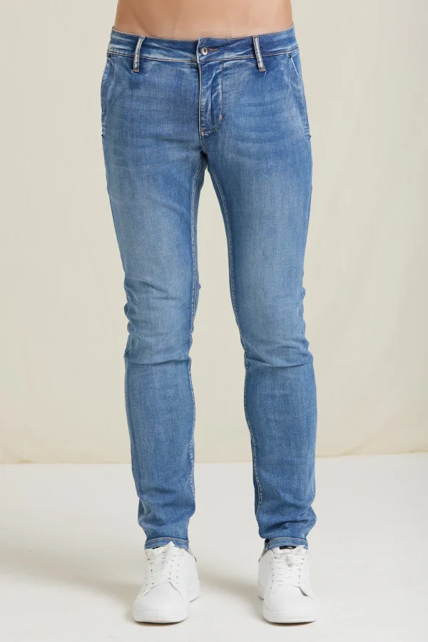 SHIRO-DENIM SLIM LAVAGGIO MEDIO  90Z – UKE6921