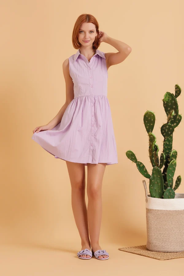 VESTITO CAMICIA TESSUTO NYLON – DKE8508