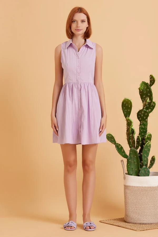 VESTITO CAMICIA TESSUTO NYLON – DKE8508