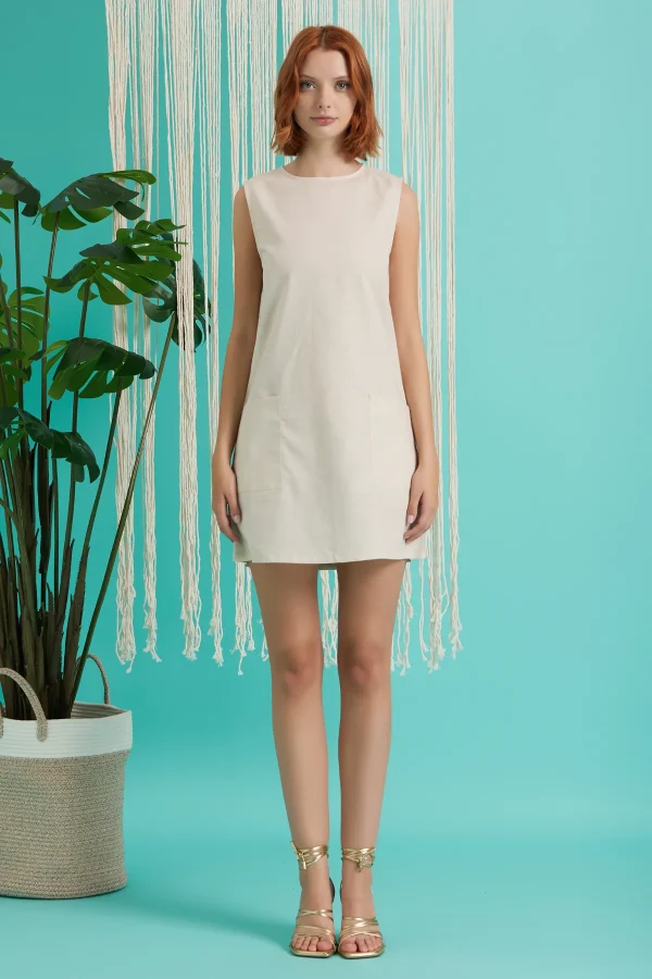 VESTITO IN LINO/COTONE – DKE8517