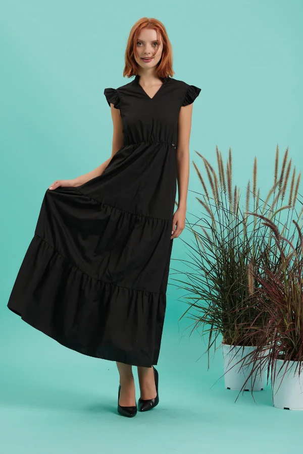 VESTITO SMANICATO LUNGO CON ROUGES – DKE8562