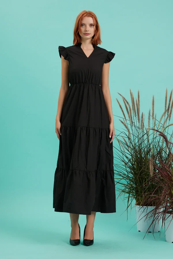 VESTITO SMANICATO LUNGO CON ROUGES – DKE8562