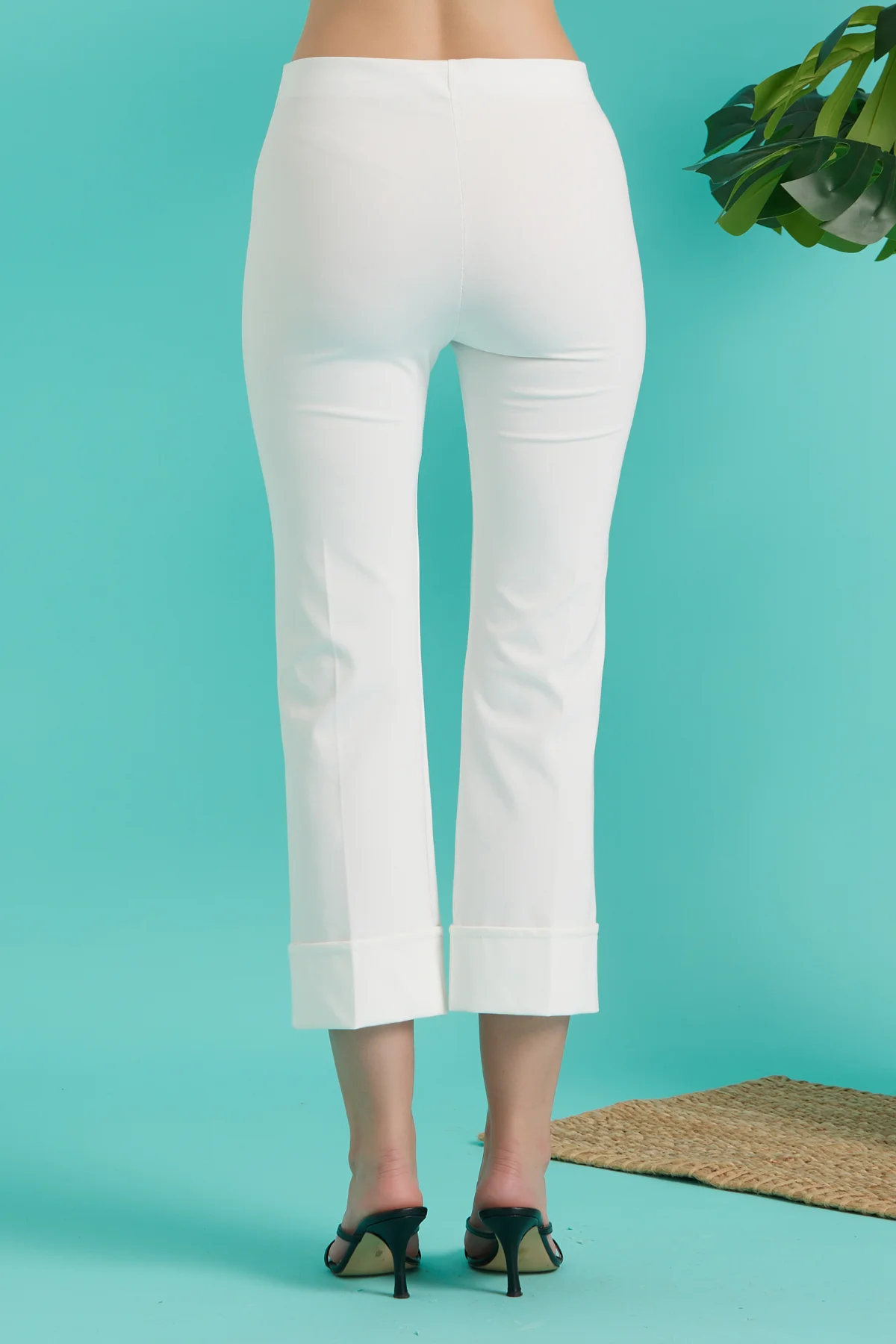 PANTALONE PUNTO MILANO CON RISVOLTO - DKE8604 - immagine 4