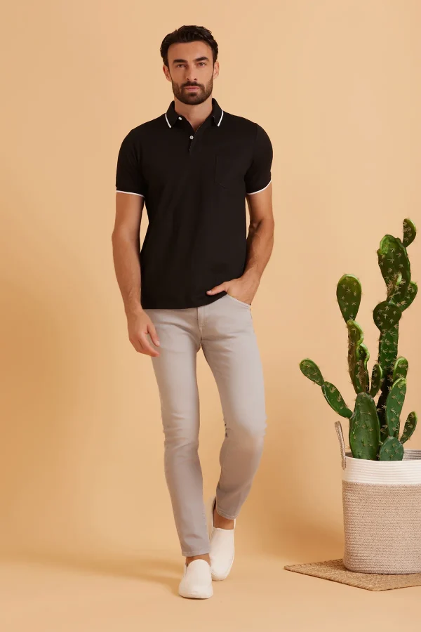 POLO CON DOPPIO COLORE COLLO E TASCHINO – UKE7066