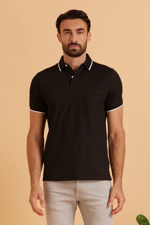 POLO CON DOPPIO COLORE COLLO E TASCHINO – UKE7066