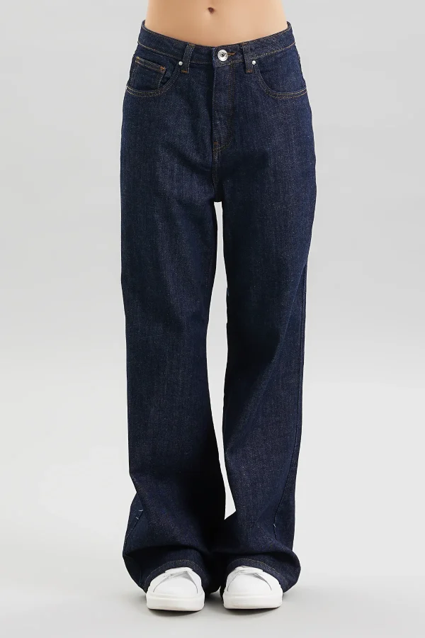 ELISA-DENIM WIDE LEG NON LAVATO – DT01700