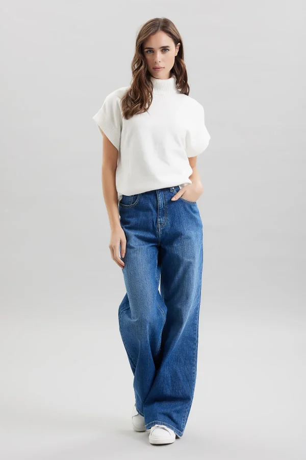 ELISA-DENIM WIDE LEG LAV.MEDIO/CHIARO – DT01702