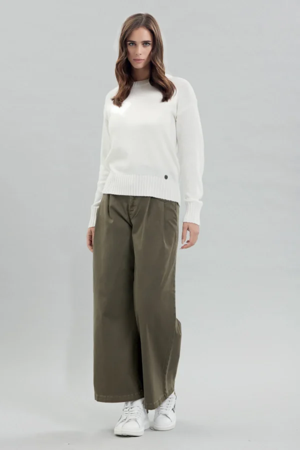 TINI- WIDE LEG CON PENCES IN GABARDINA SME – DT00230