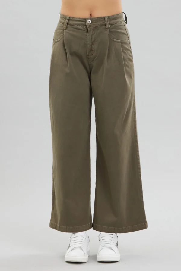TINI- WIDE LEG CON PENCES IN GABARDINA SME – DT00230