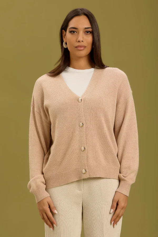 CARDIGAN AMPIO ANGORA CON BOTTONI – DT00343