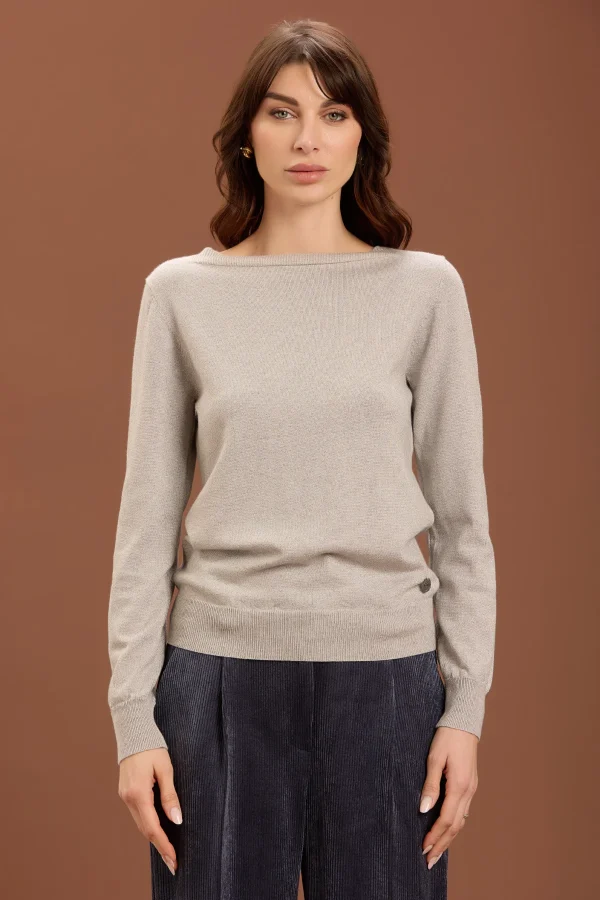 SCOLLO A BARCA LUREX – DT00395