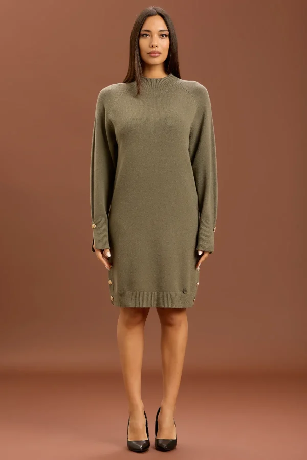 VESTITO MIDI CON BOTTONI VISCOSA G.7 – DT00411