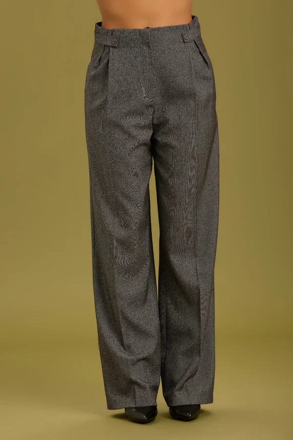 PANTALONE PALAZZO CON PENCES GRISAGLIA – DT01186