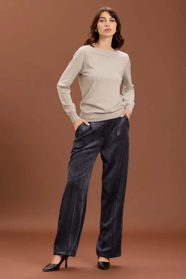 PANTALONE PALAZZO VELLUTO 500 RIGHE – DT01193