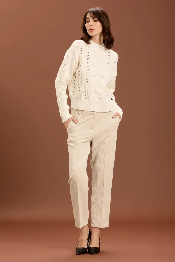 PANTALONE  FONDO STRETTO VELLUTO 500 RIGHE – DT01194