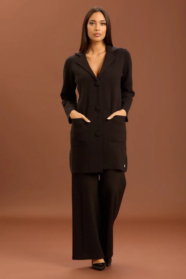 PANTALONE PALAZZO PUNTO MILANO STRASS – DT01196