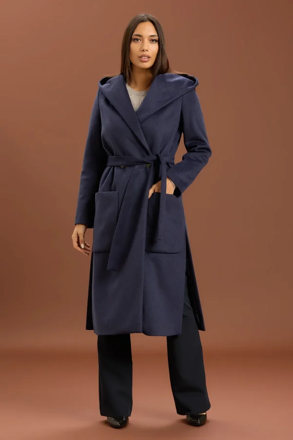 CAPPOTTO LUNGO CON CINTA E CAPPUCCIO CDH001 – DT01239