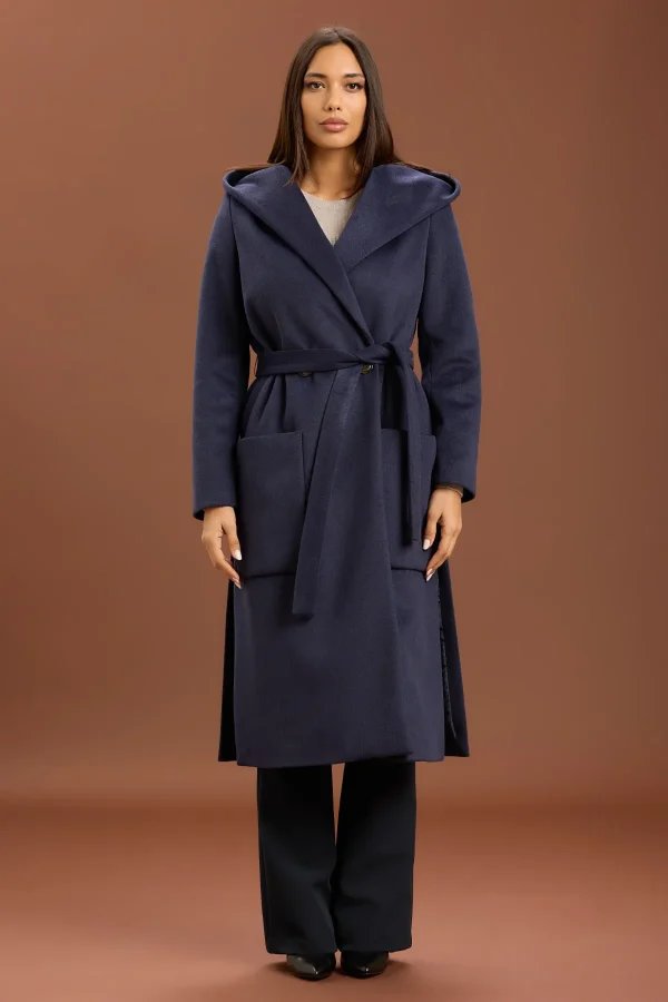 CAPPOTTO LUNGO CON CINTA E CAPPUCCIO CDH001 – DT01239