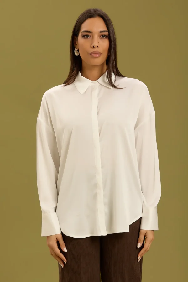 CAMICIA OVER IN RASO – DT02000
