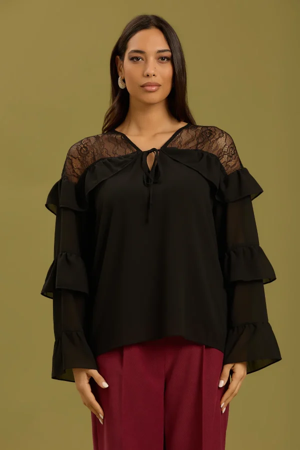 CAMICIA CON INSERTI PIZZO – DT02006