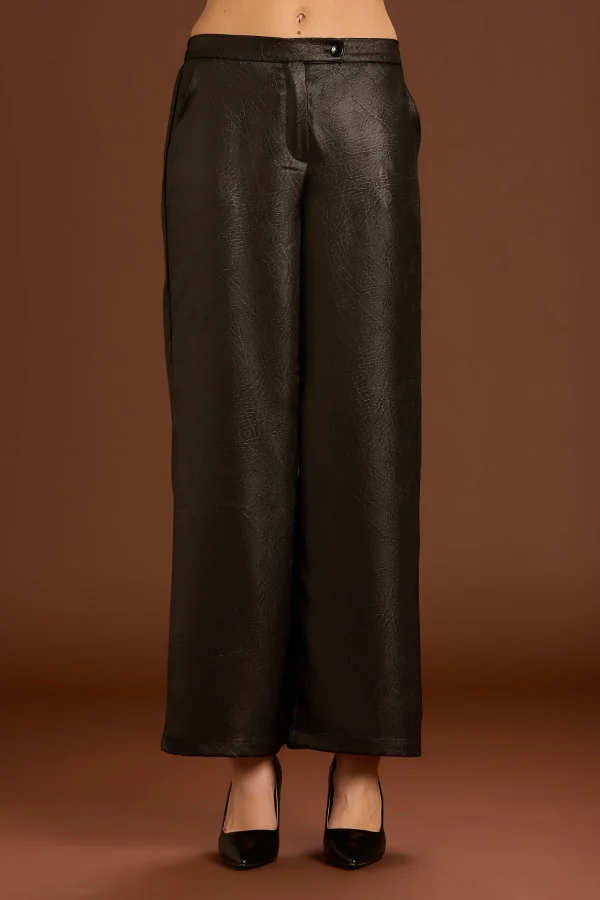 PANTALONE PALAZZO EFFETO PELLE – DT02011