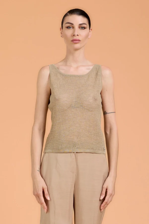 CANOTTA CON SCOLLO IN CREPON – DK04024