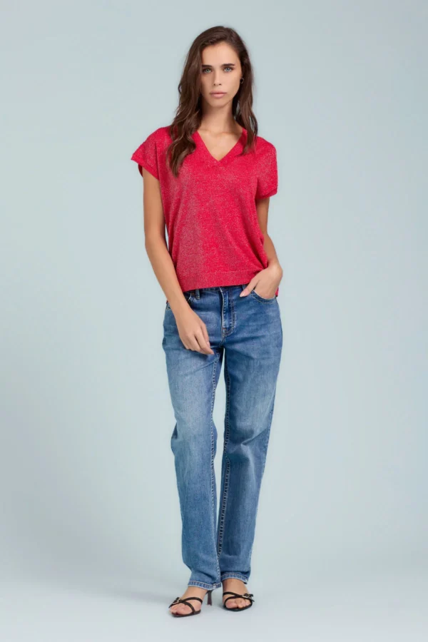 SCOLLO A V LUREX – DK04028