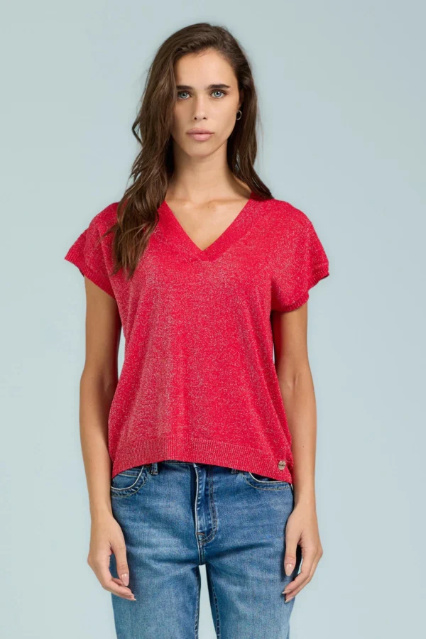 SCOLLO A V LUREX – DK04028