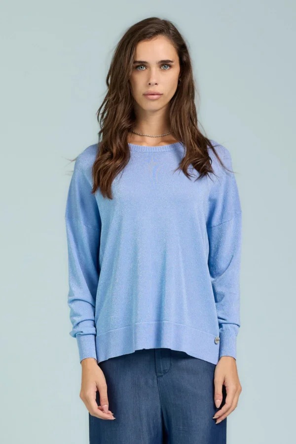 GIROCOLLO MANICA LUNGA LUREX – DK04029