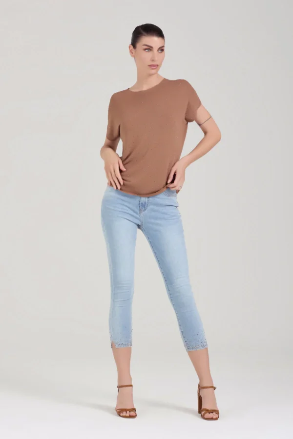 T-SHIRT CON STRASS – DK04036