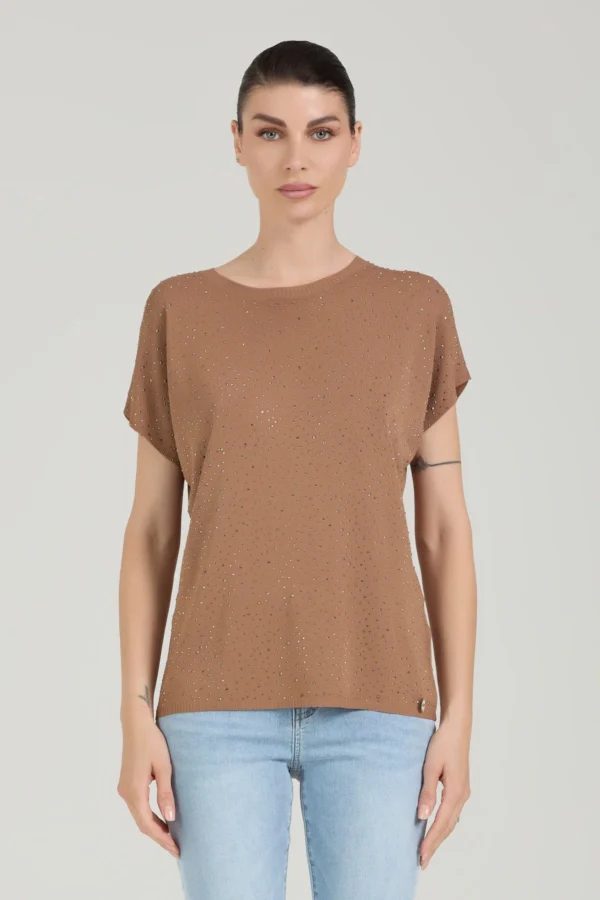 T-SHIRT CON STRASS – DK04036