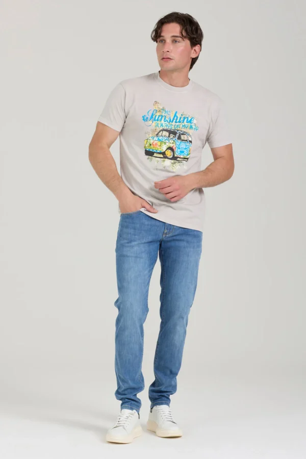 T-SHIRT REGULAR CON STAMPA 500 E SCRITTA – UK00604