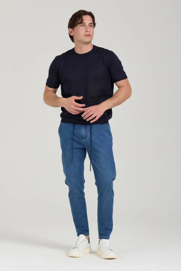 CIRO DENIM CON COULISSE LAV.MEDIO-SCURO 7OZ – UK04011