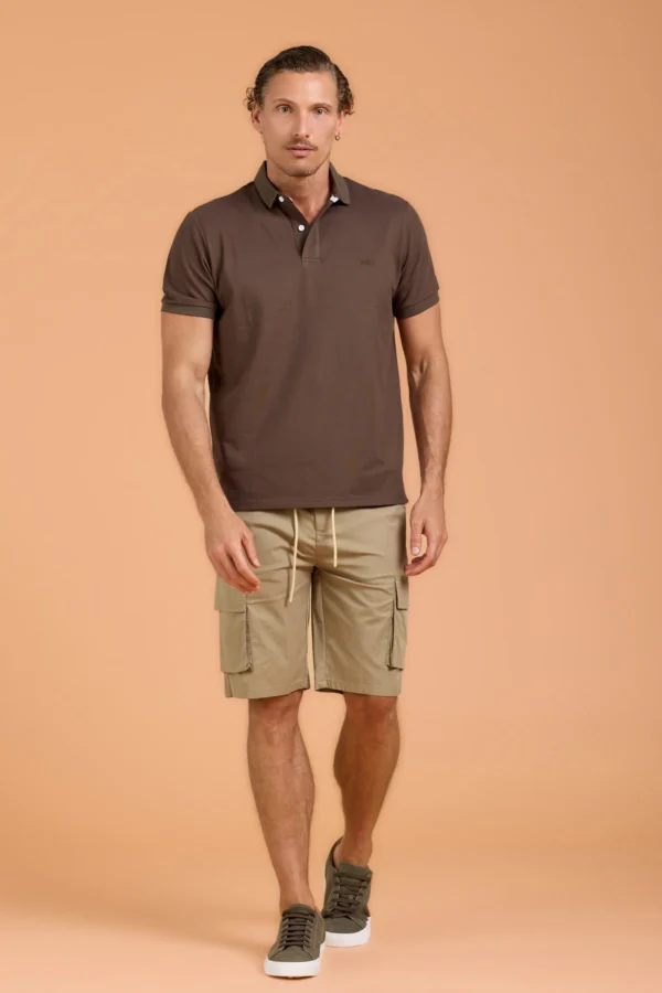 BERMUDA CARGO NYLON COTONE CON ELASTICO IN VITA – UK04022