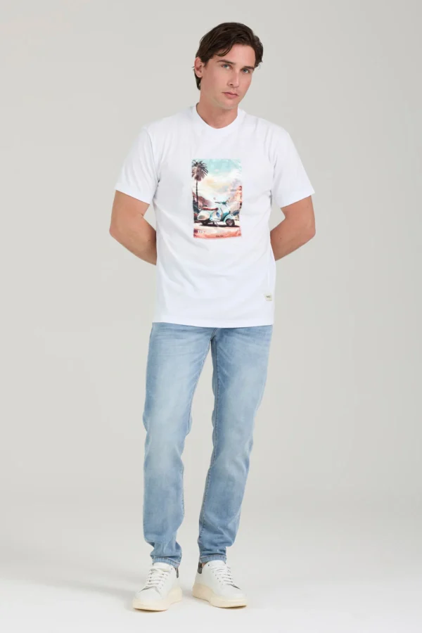 ADAM FELPA SLIM BAFFI 3D LAV.MEDIO-CHIARO 10,5OZ – UK04102