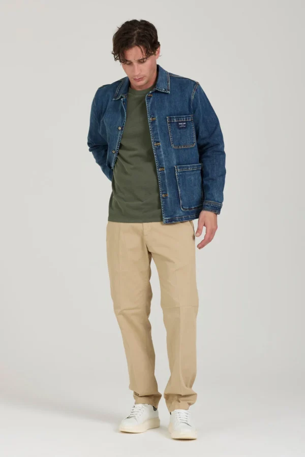 GIACCA WORK DENIM 3 TASCHE LAV.SCURO 10,5OZ – UK04109