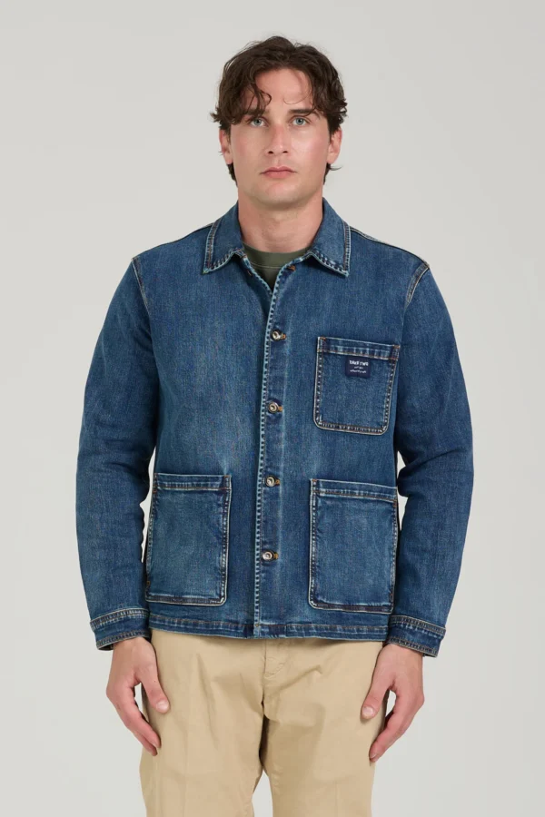 GIACCA WORK DENIM 3 TASCHE LAV.SCURO 10,5OZ – UK04109