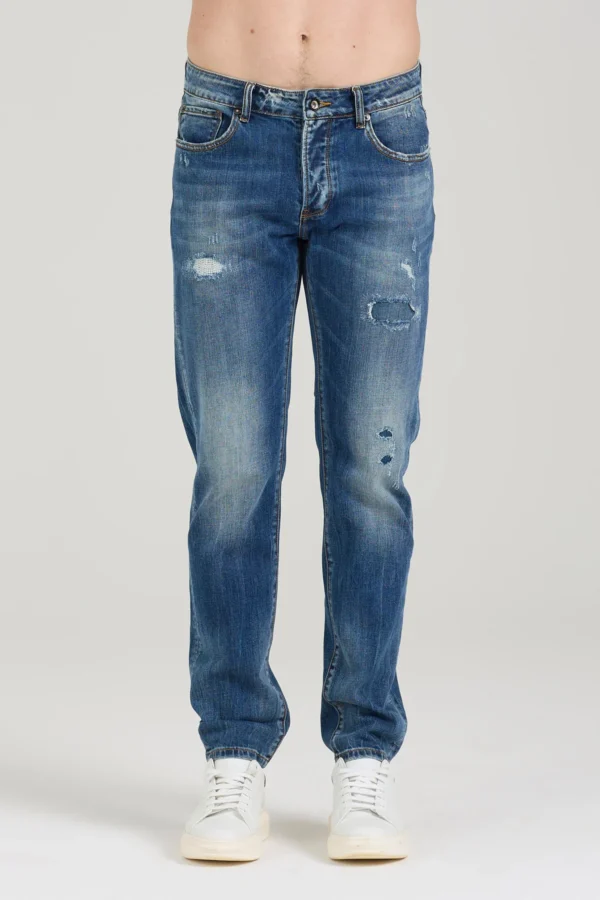 TOM DENIM LOW CROTCH CON ROTTURE LAV.MEDIO-CHIARO  – UK04110