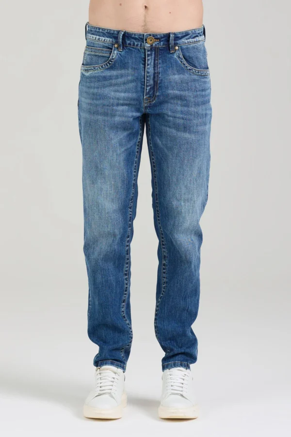 KYOTO DENIM SLIM LAV.MEDIO-SCURO 11OZ UPGRADE – UK04401