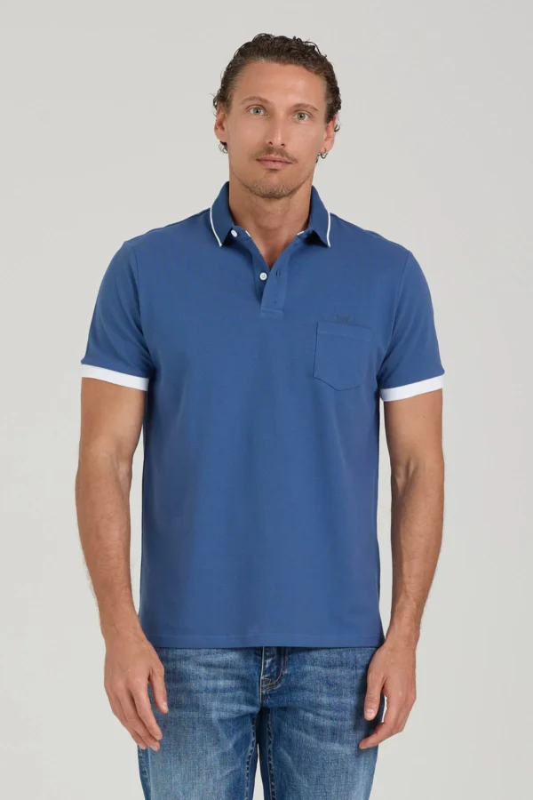 POLO CON CONTRASTO E TASCHINO – UK04611