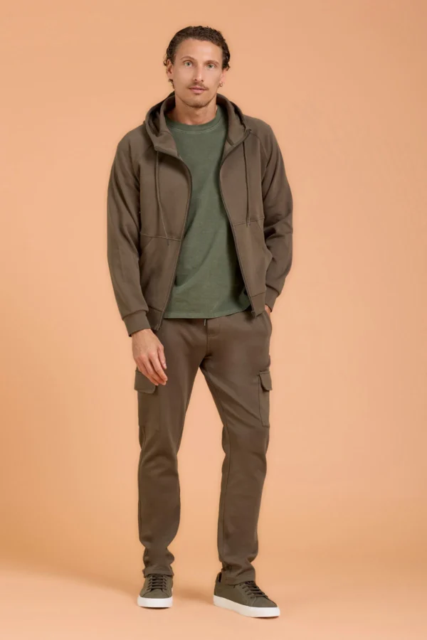 PANTALONE IN FELPA CARGO LUNGO IN MODAL – UK04645